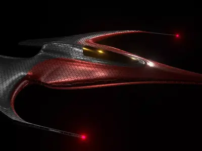Spaceship futuristic Free low-poly 3D model