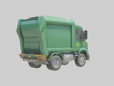 Cartoon Garbage Truck model 3D model