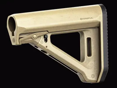 Magpul MOE RL Stock Low-poly 3D model