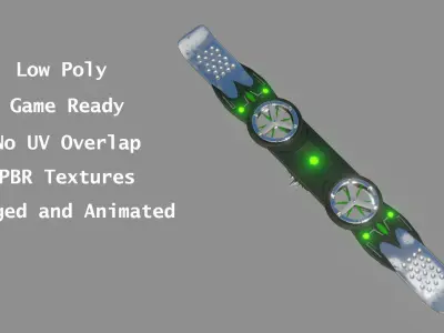 Goblin Hover Board - Low Poly - Game Ready - PBR Low-poly 3D model