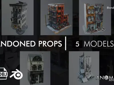 Ruined Buildings 3D model