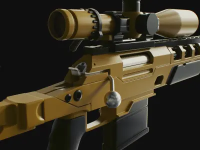 COD Bo2 ballista sniper high poly 3D model