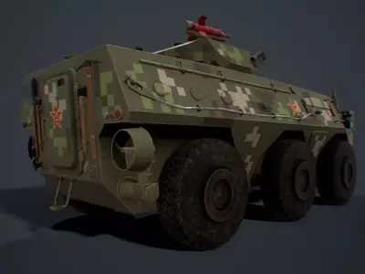 ZSL-92B chinese armoured vehicle Low-poly 3D model