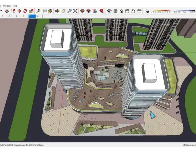 Sketchup Commercial Complex K5 3D model