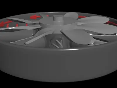 Dutch LArendsian Windmill - RegeneRotor - Concept 3D model