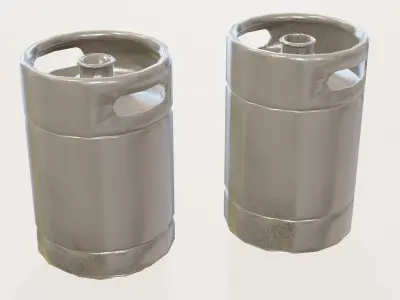 Beer Drum 10L Collection Low-poly 3D model