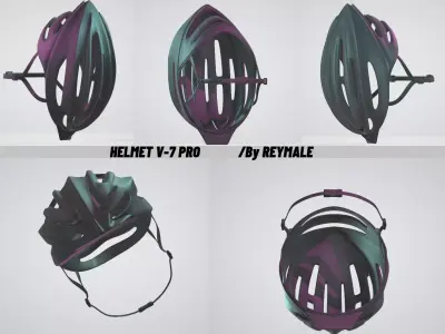 BICYLE HELMET V-7 PRO  Low-poly 3D model