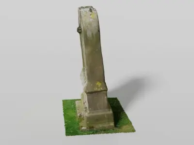 Scanned historical headstone model 3D model