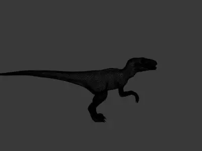Velociraptor Rigged 3D model