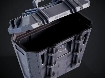Sci-fi Crate PBR Low-poly 3D model