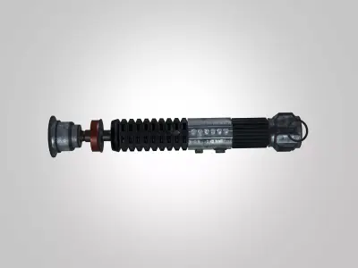 Sci-Fi Mechanical Hilt 3D Model - Low Poly PBR Prop Free low-poly 3D model
