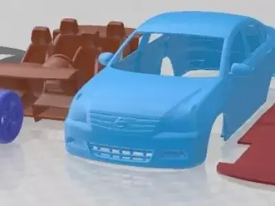 Nissan Almera 2013 Printable Car  3D print model