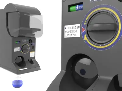  Japanese Gashapon Capsule Machine Black 