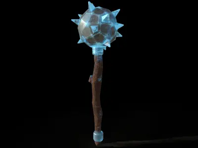 Frosty Mace Low-poly 3D model