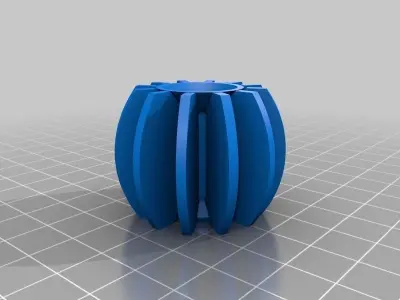 Miniature Spining Turbine Free 3D print model