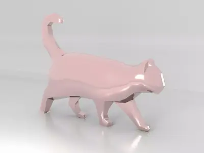 Cat Low-Poly Low-poly 3D model purchase