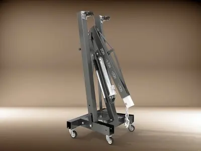 Folding Engine Crane 4K 3D model