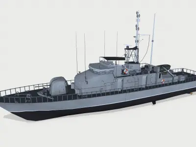 HMAS Fremantle Low-poly 3D model