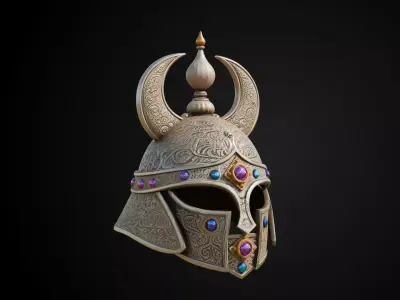 Stylized Persian Helmet - Celestial Sabre 3D print model