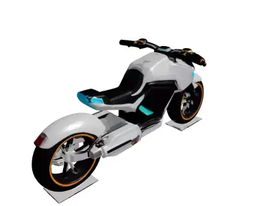 Futuristic Hoverbike Handlebar 3D Model 3D model purchase