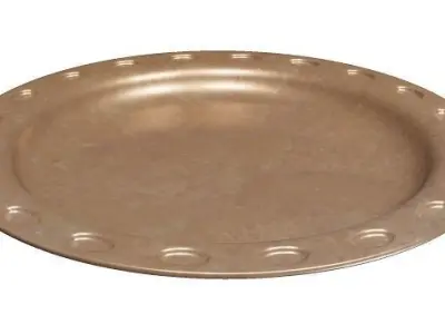 Antique Copper Plate Low-poly 3D model