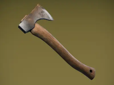 Hatchet Low-poly 3D model order