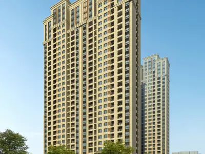 3Dmax fashion city commercial square building 204 3D model