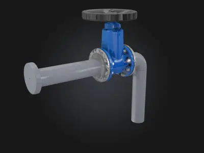 Valve Mechanism Functional Control Component 3D model