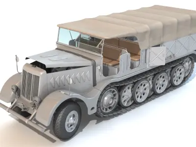 SdKfz9 FAMO cargo version 3D model