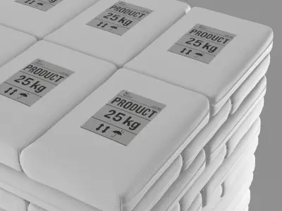 Pallet with 25kg Bags  3D model