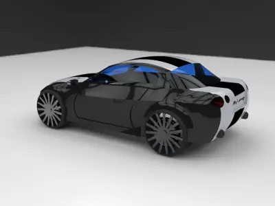 car silver bullet Free 3D model