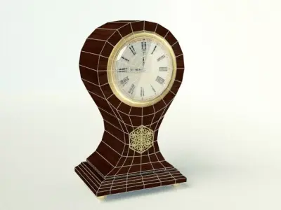 Antique Clock Low-poly 3D model