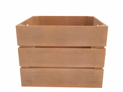 Small wooden crate  Low-poly 3D model
