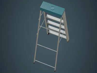 Step Ladder 5A Low-poly 3D model
