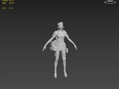 Next generation war doctors Low-poly 3D model