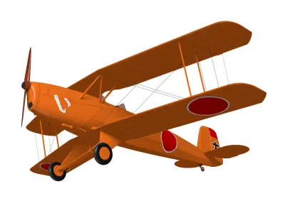 Ki86 Type 4 Basic Trainer 3D model