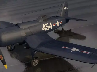 Goodyear F2G-1 Super Corsair 3D model