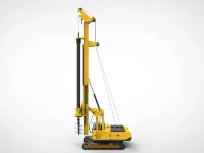 pile drilling machine 3D model