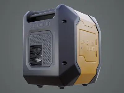 Portable Inverter Generator Low-poly 3D model