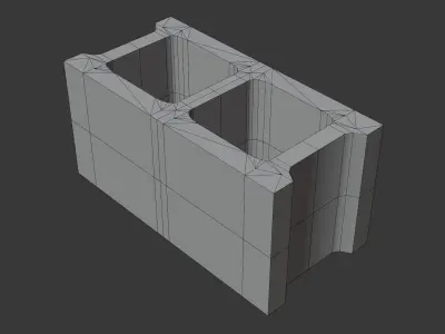 Cinder Block Free low-poly 3D model