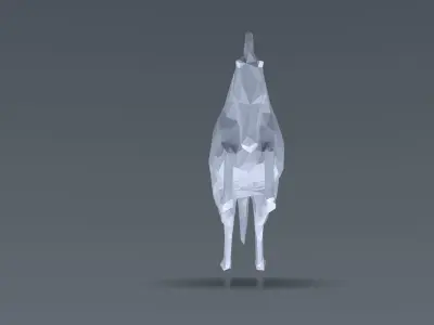 LOW POLY JUMPING HORSE 3D model