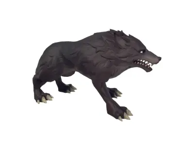 Stylized Wild Wolf 3D Model 3D model