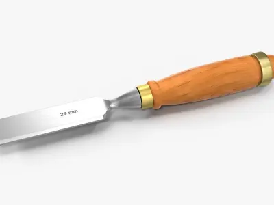 Straight chisel 24 mm 3D model