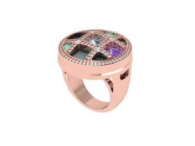 Art Deco Ring 3D print model