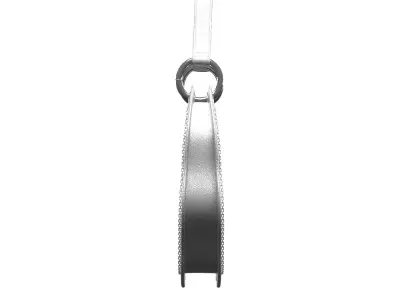 Silver Leather Mini Flap Bag 3D model