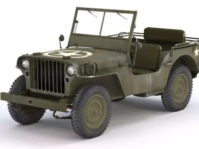 Willys MB Jeep 3D Model 3D model
