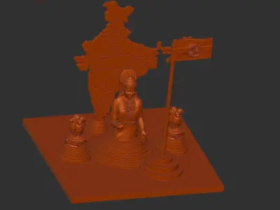 Bharat mata  3D print model