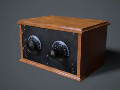 Vintage Radio - ASA 3 Free low-poly 3D model