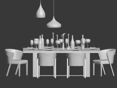 Dinning Set 04 3D model