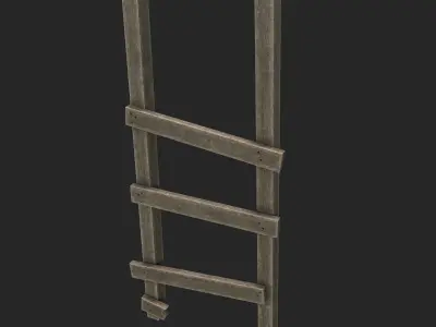 Old Ladder Free low-poly 3D model